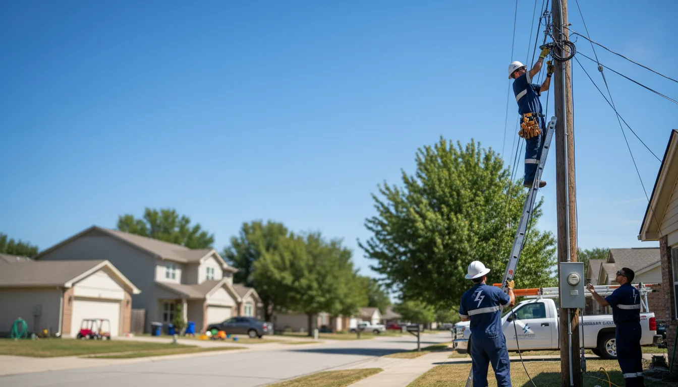 Residential electrician providing installation services in Subiaco, AR